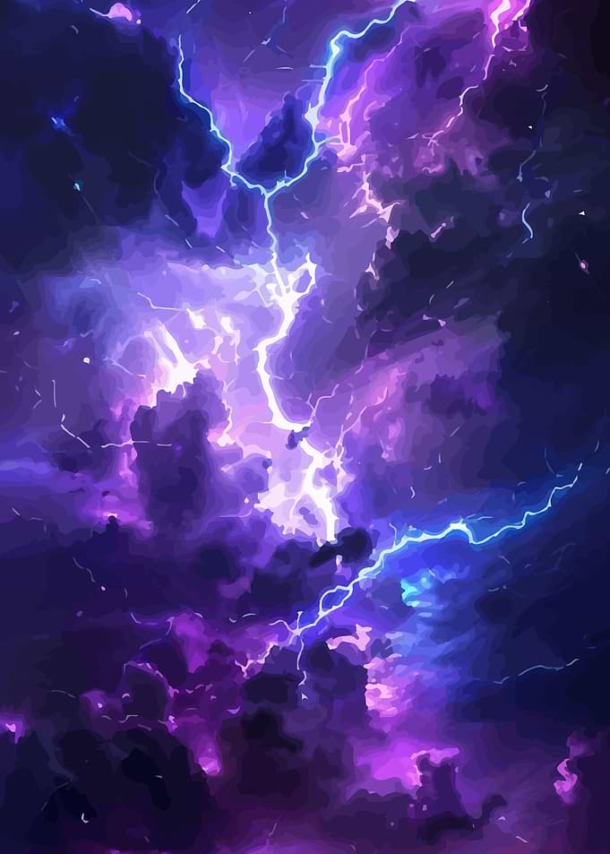 Purple Lightning Storm