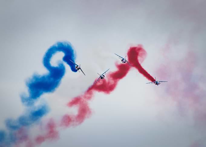 Air Show Smoke Trails