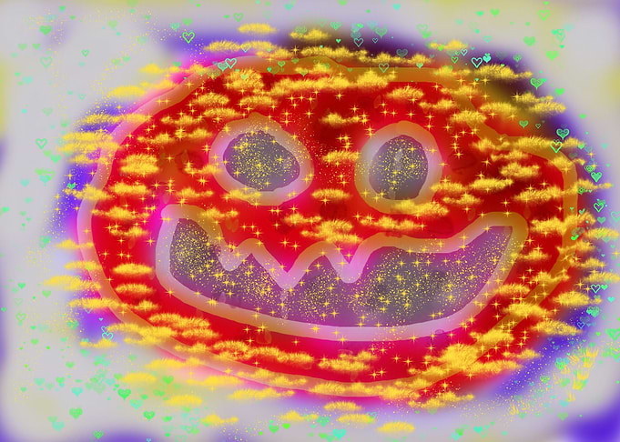 Smiling Sun with Stars