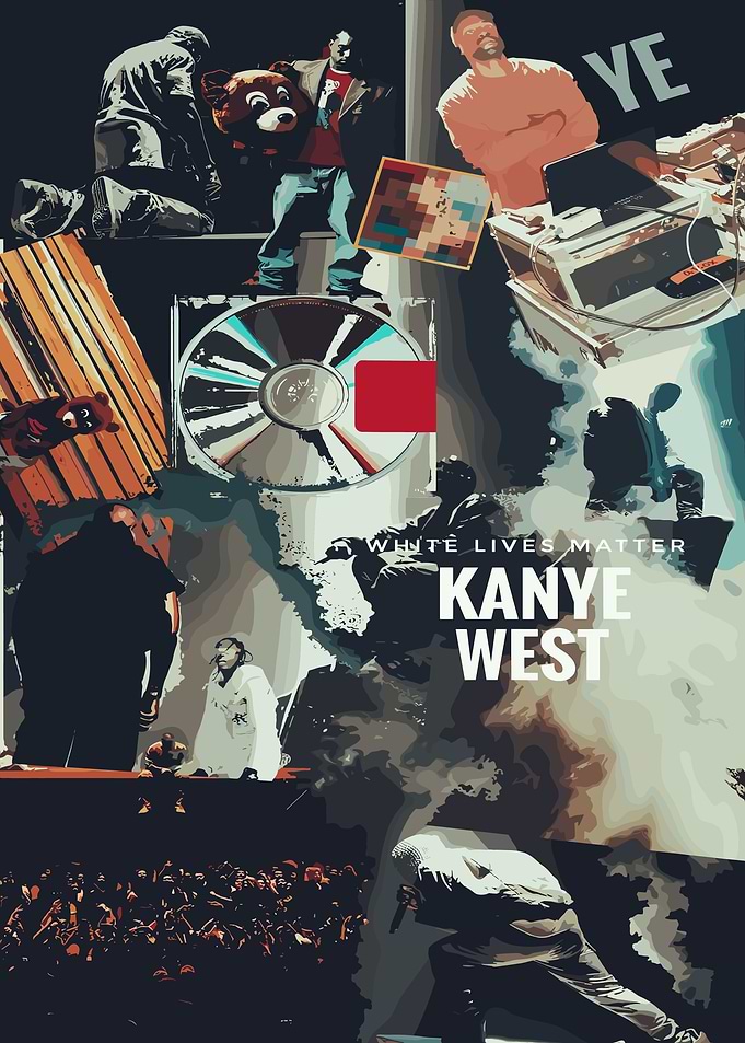 Kanye West Rapper Collage