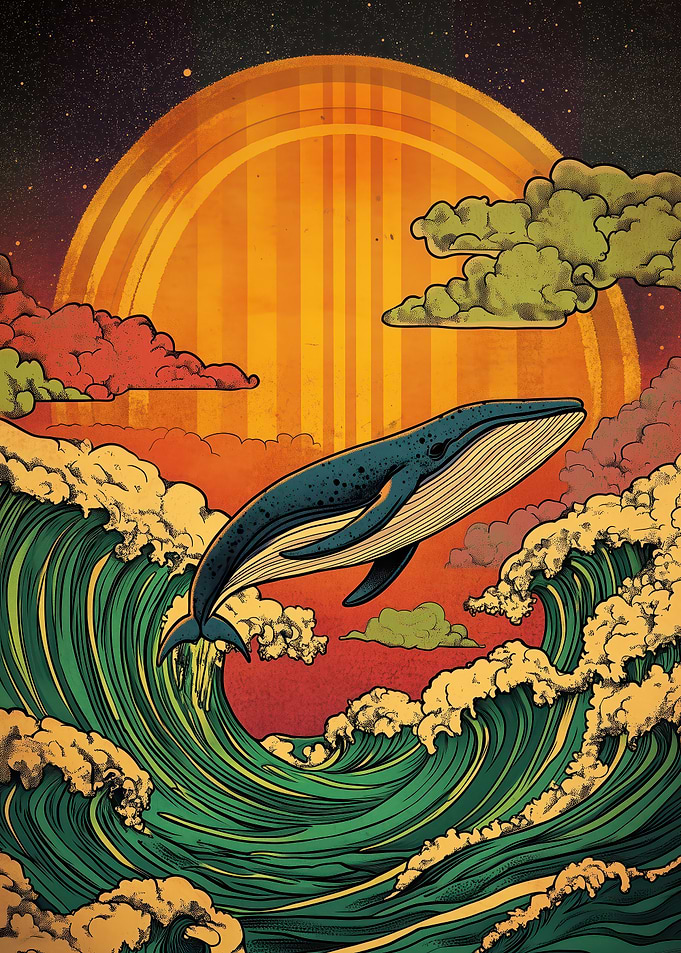 Whale Jumping Wave