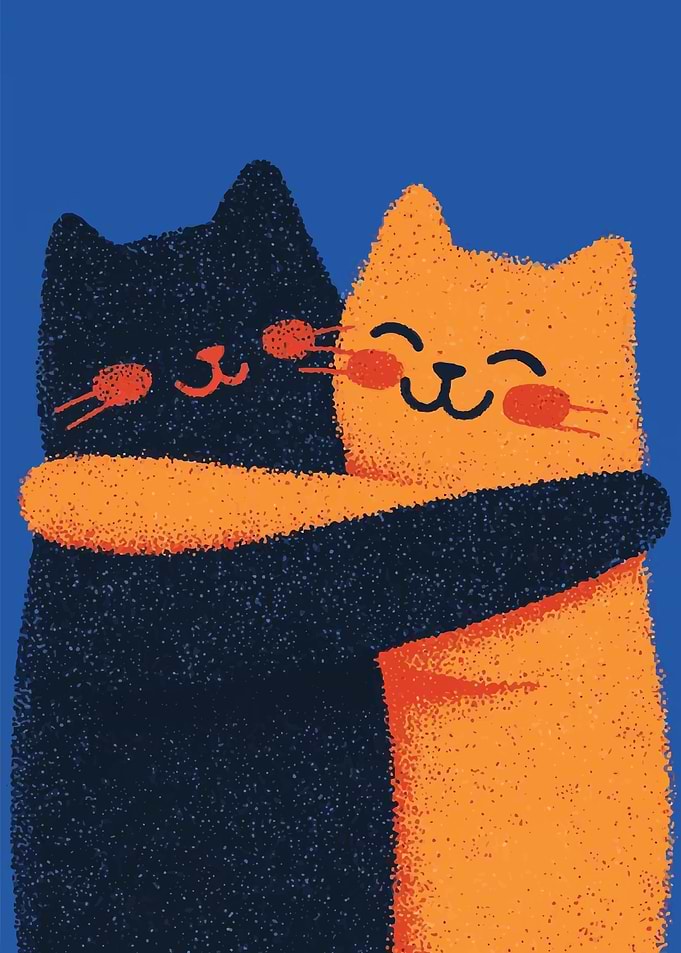 Hugging Cats