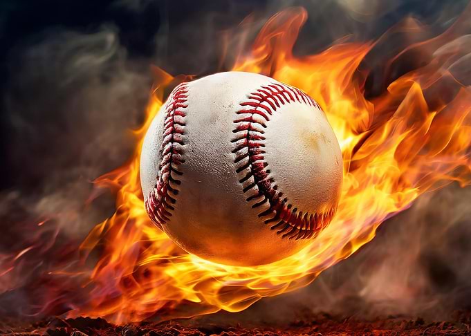 Baseball on Fire