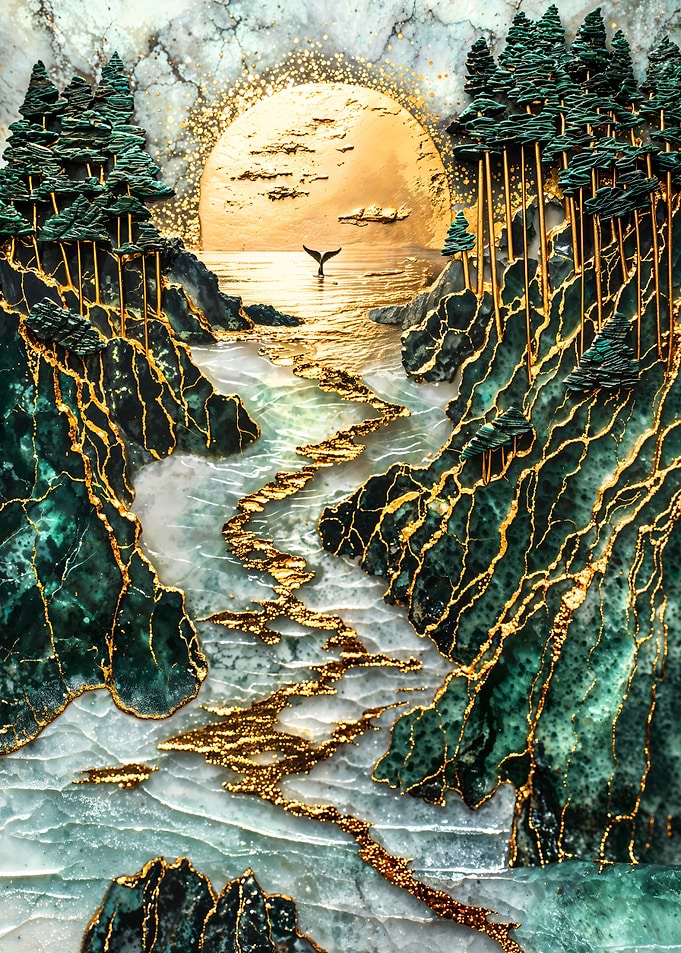 Golden Sunset Landscape