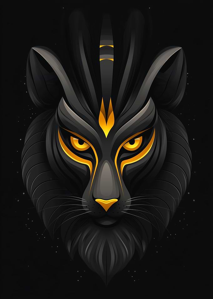 Pharoah Black Panther Illustration