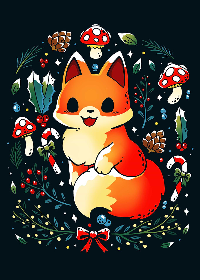 Cute Christmas Fox