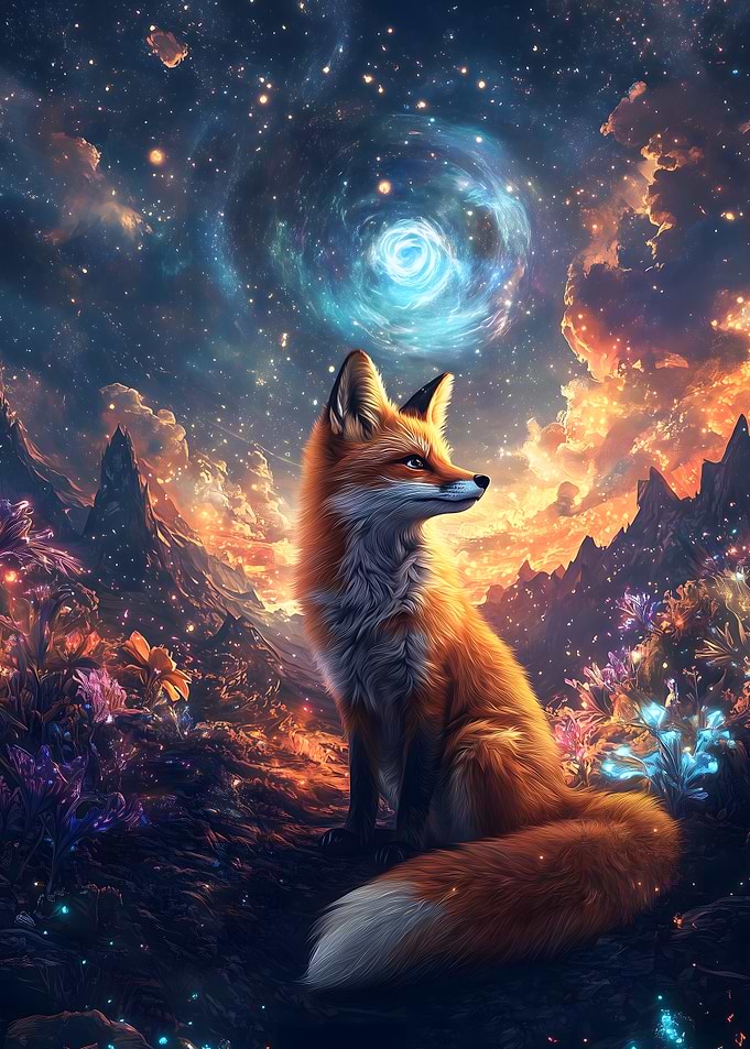 Fox in Cosmic Nature