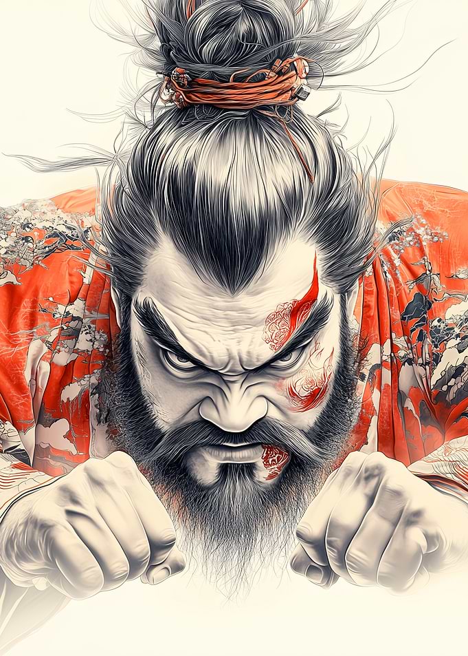 Samurai Warrior Portrait