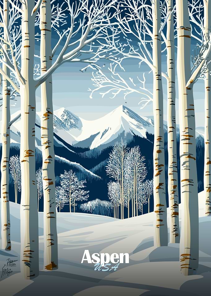 Aspen, USA Winter Landscape