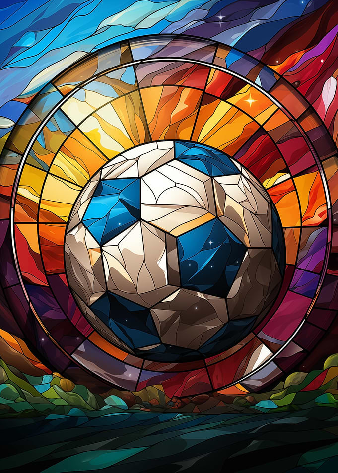Stained Glass Soccer Ball