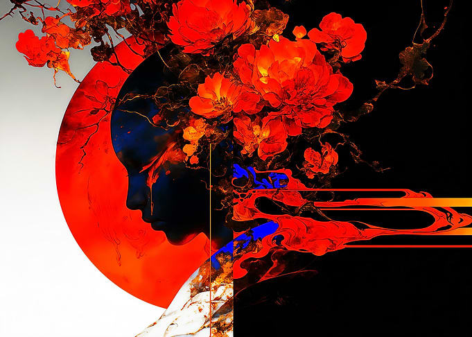 Red Flower Portrait