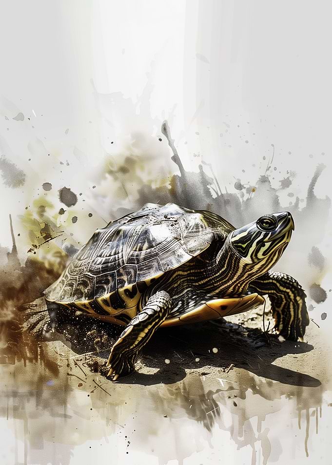 Turtle Watercolor Art