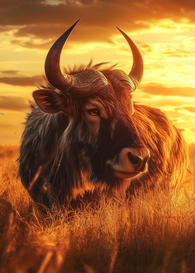 Gnu at Sunset