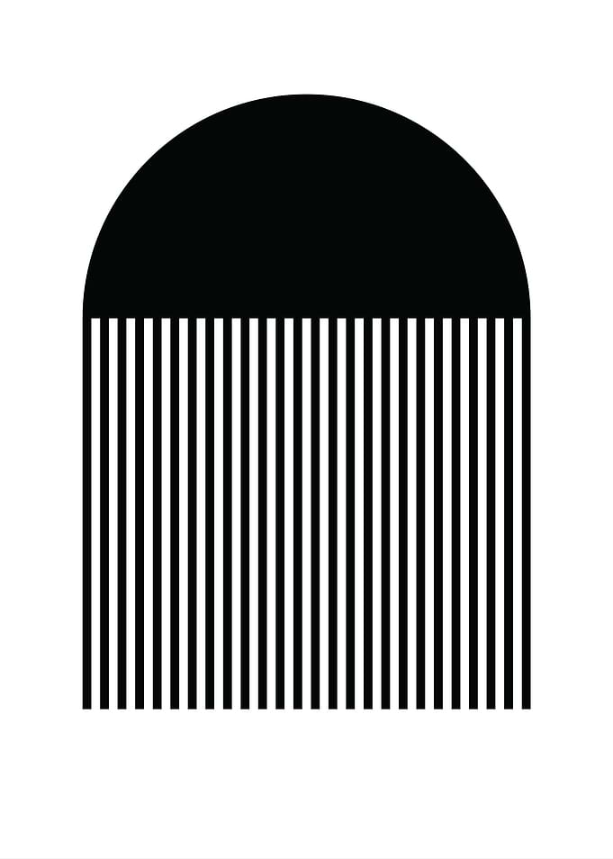 Black and White Abstract Shape