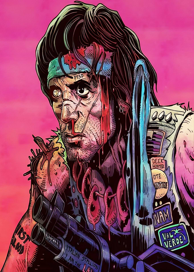 Rambo Comic Art