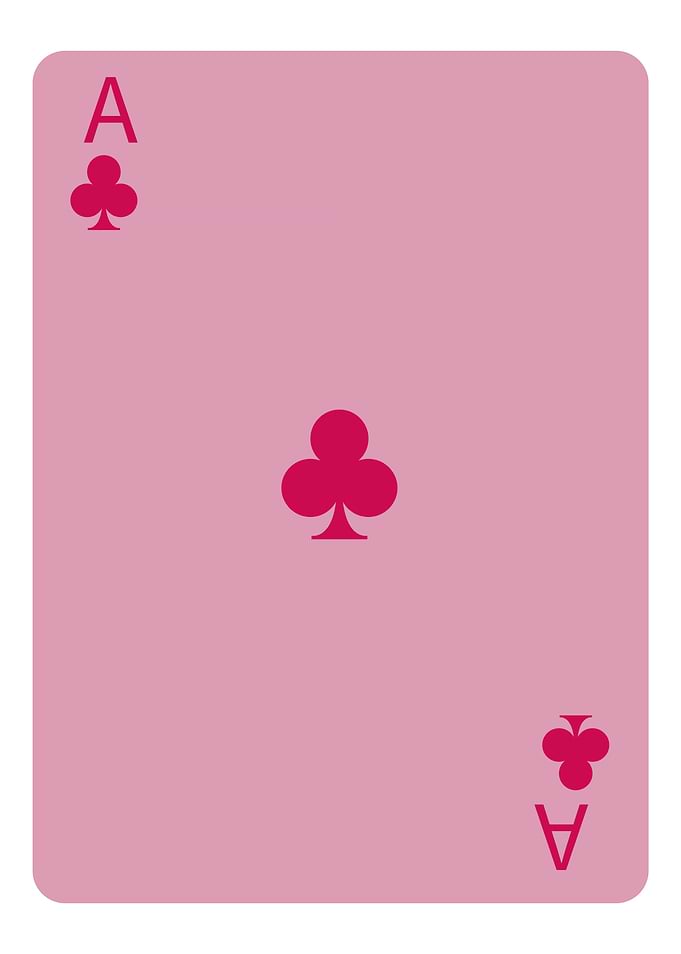 Ace of Clubs Pink Card