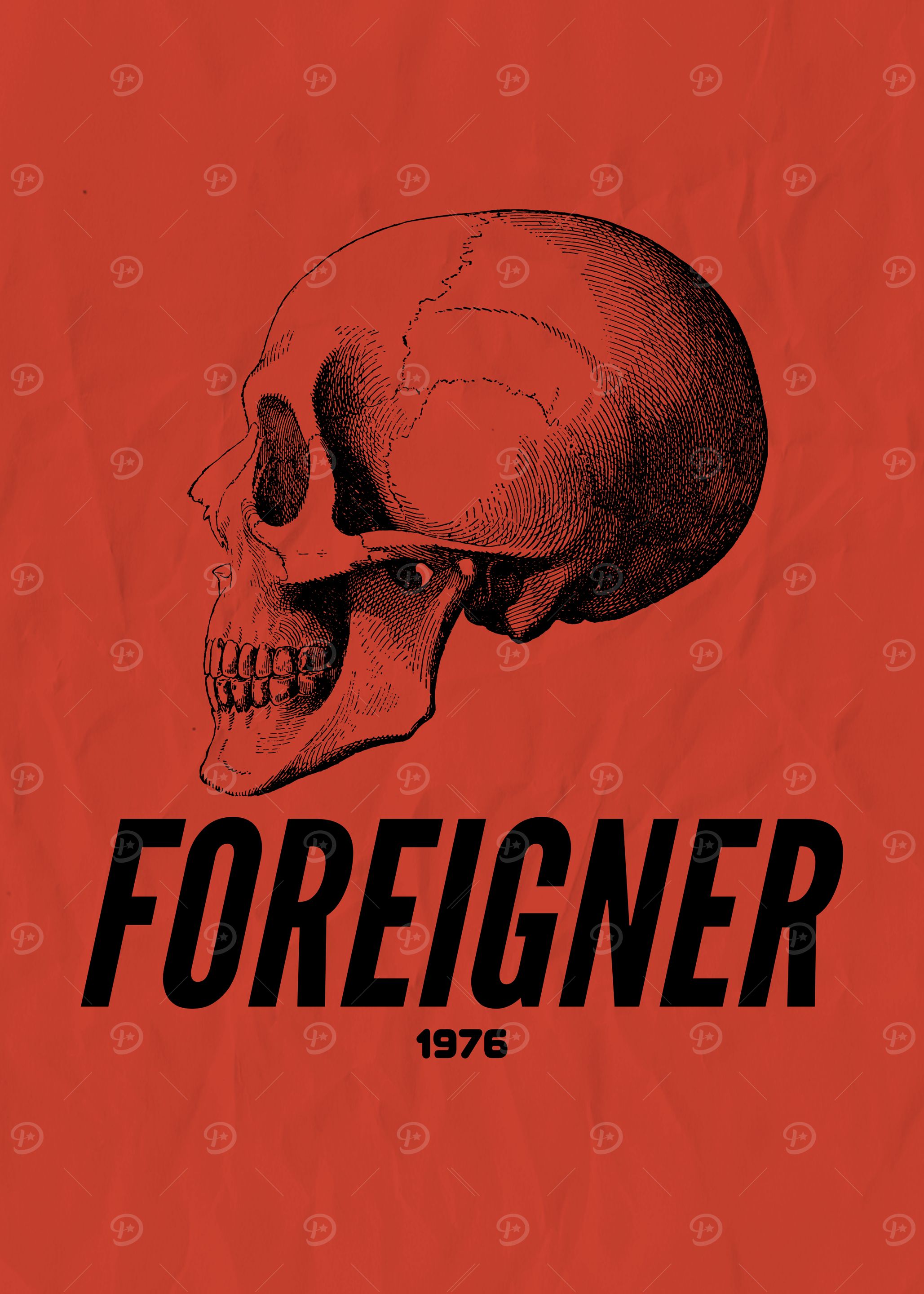 Foreigner Skull Poster