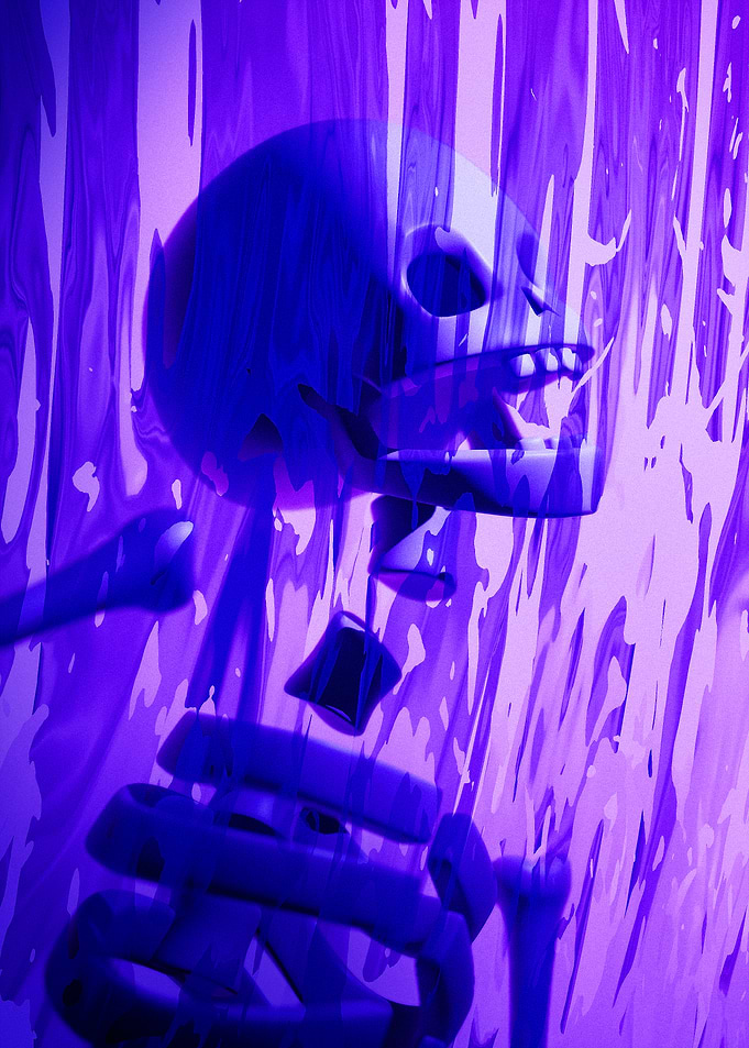 Purple Skull Skeleton