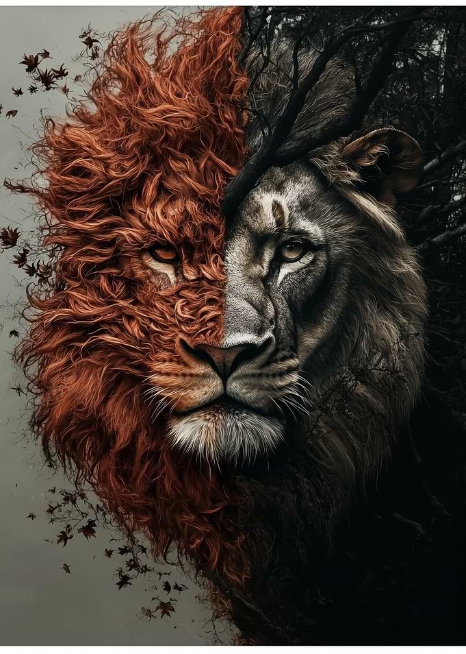 Lion with Two Faces