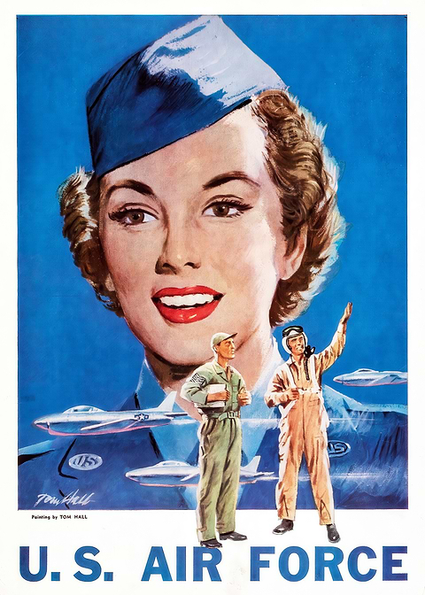 US Air Force Recruitment Poster — retro advertising art on metal