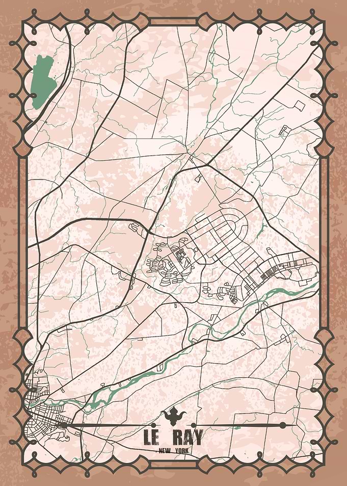 Le Ray, New York Map