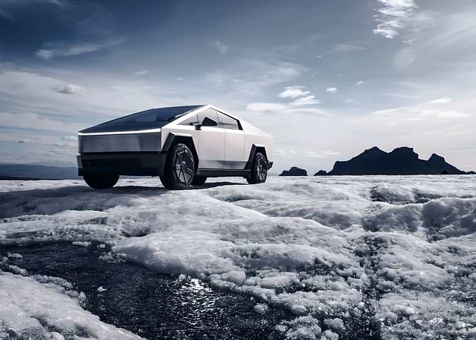 Tesla Cybertruck on Ice