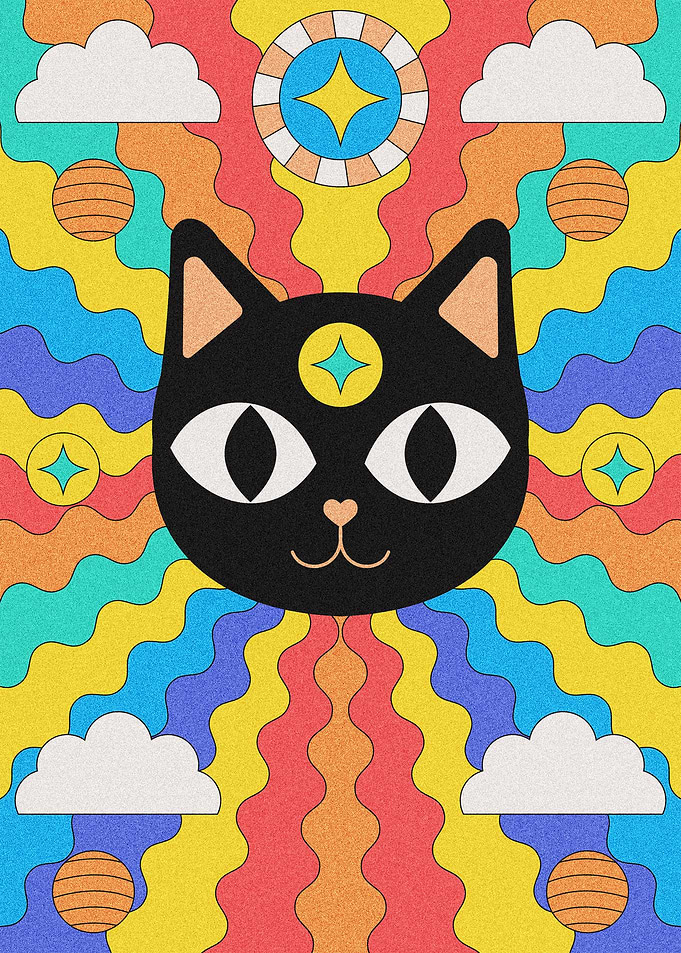 Psychedelic Cosmic Cat