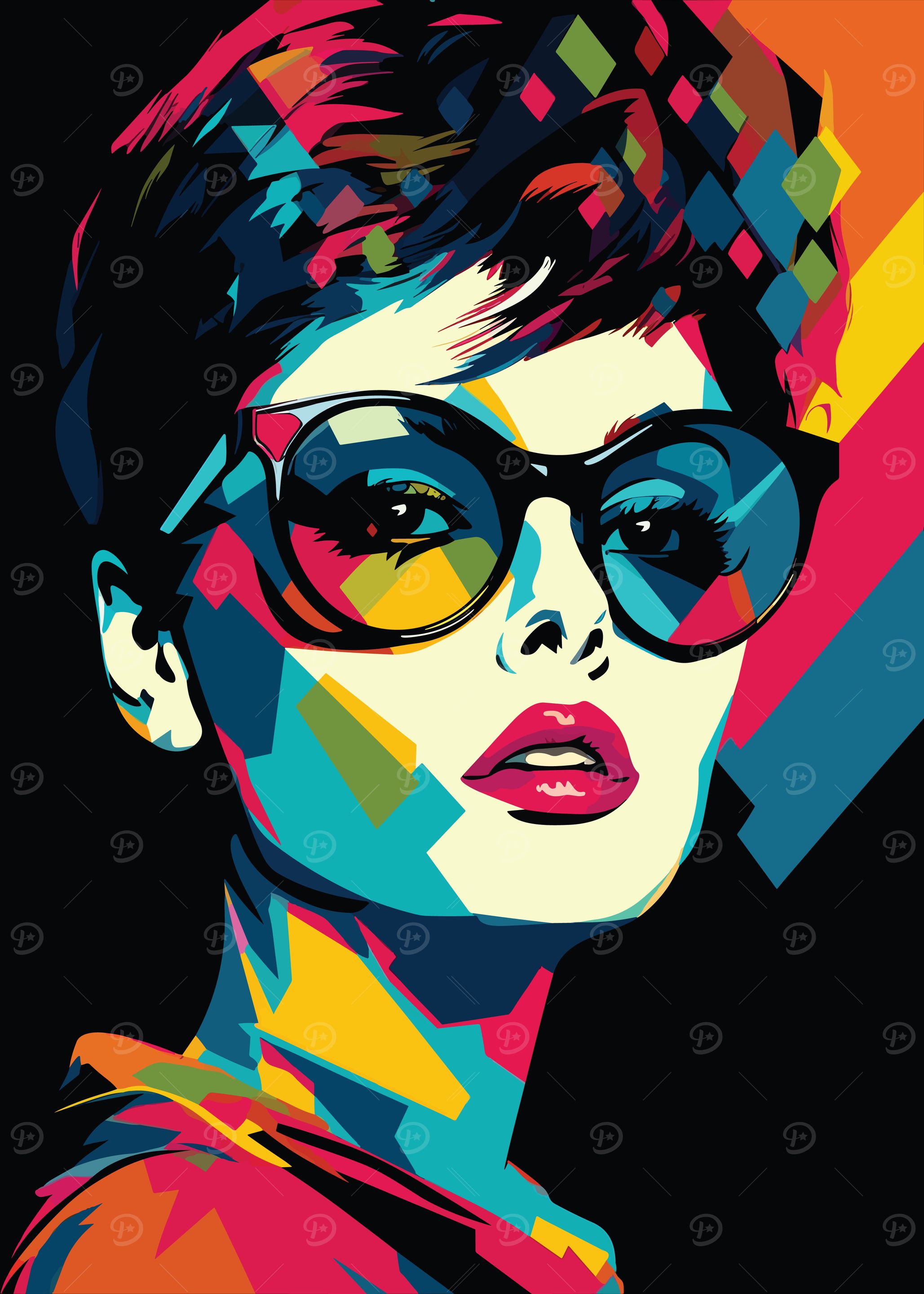 Pop Art Woman in Sunglasses
