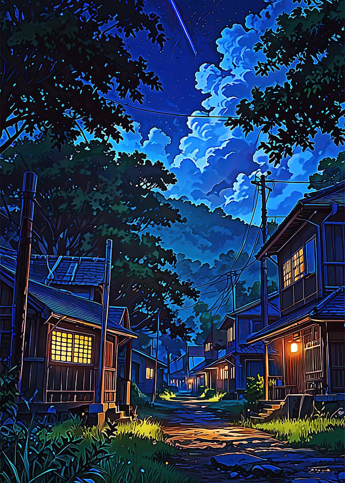 Nighttime Japanese Street
