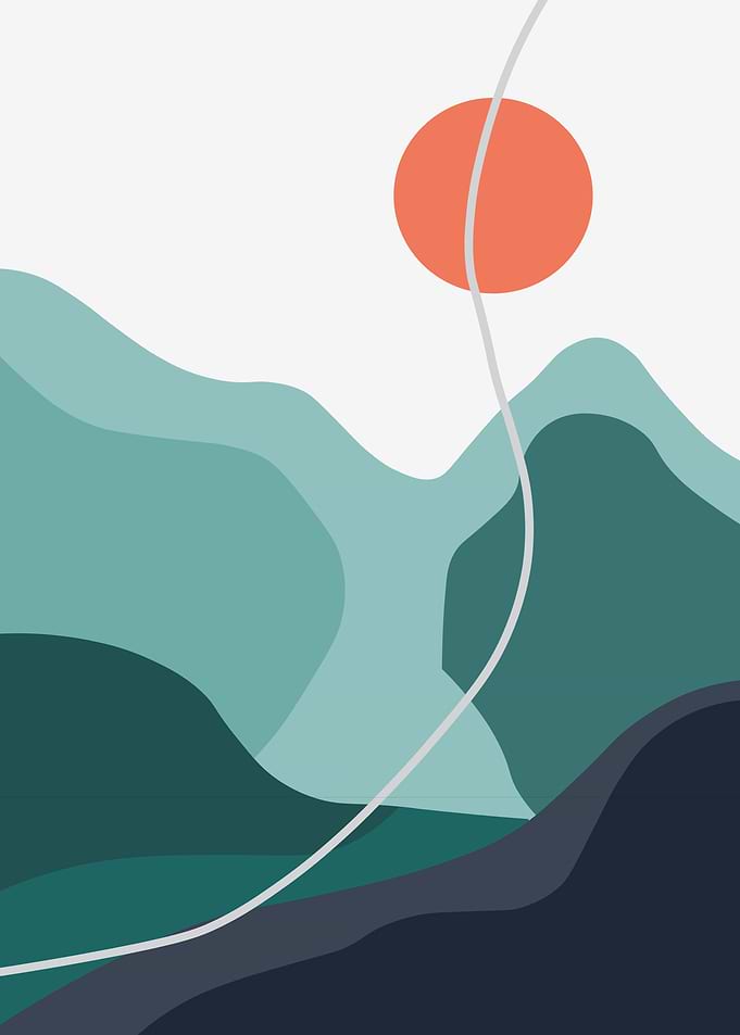 Abstract Mountain Landscape