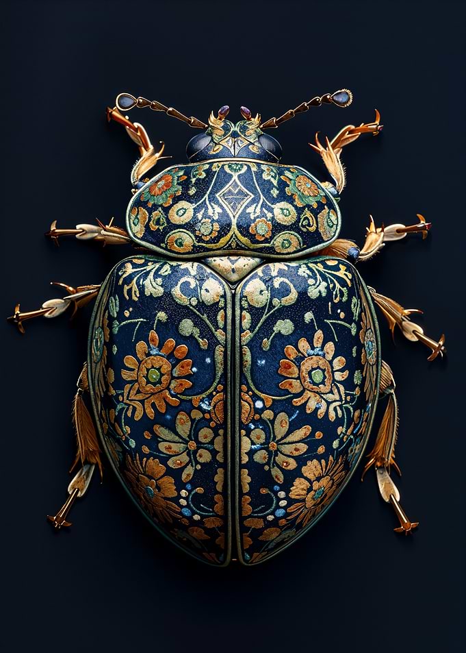 Ornate Beetle Illustration