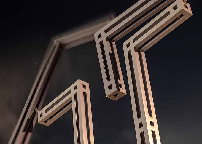 Abstract Metal Structure 'Mobile' by Dik Box
