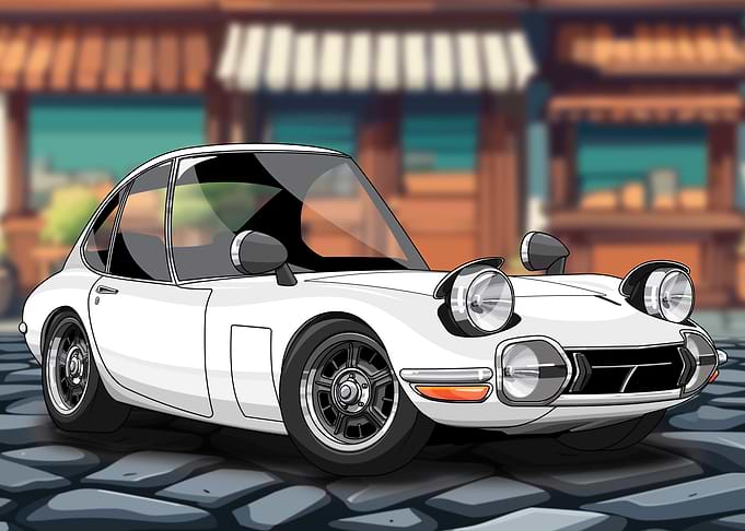 Car-icature Toyota 2000GT