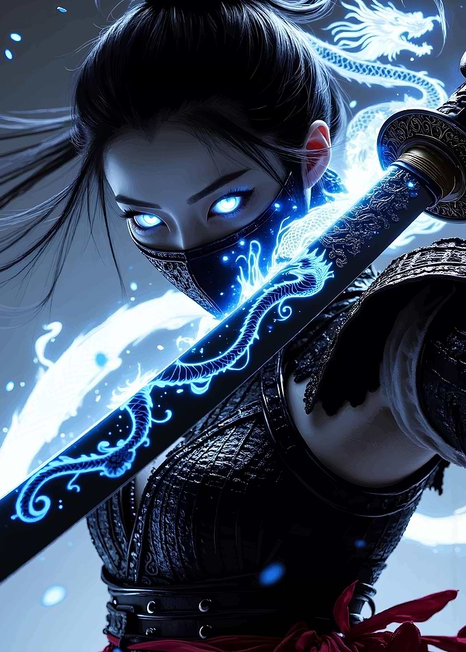 Blue Samurai Warrior