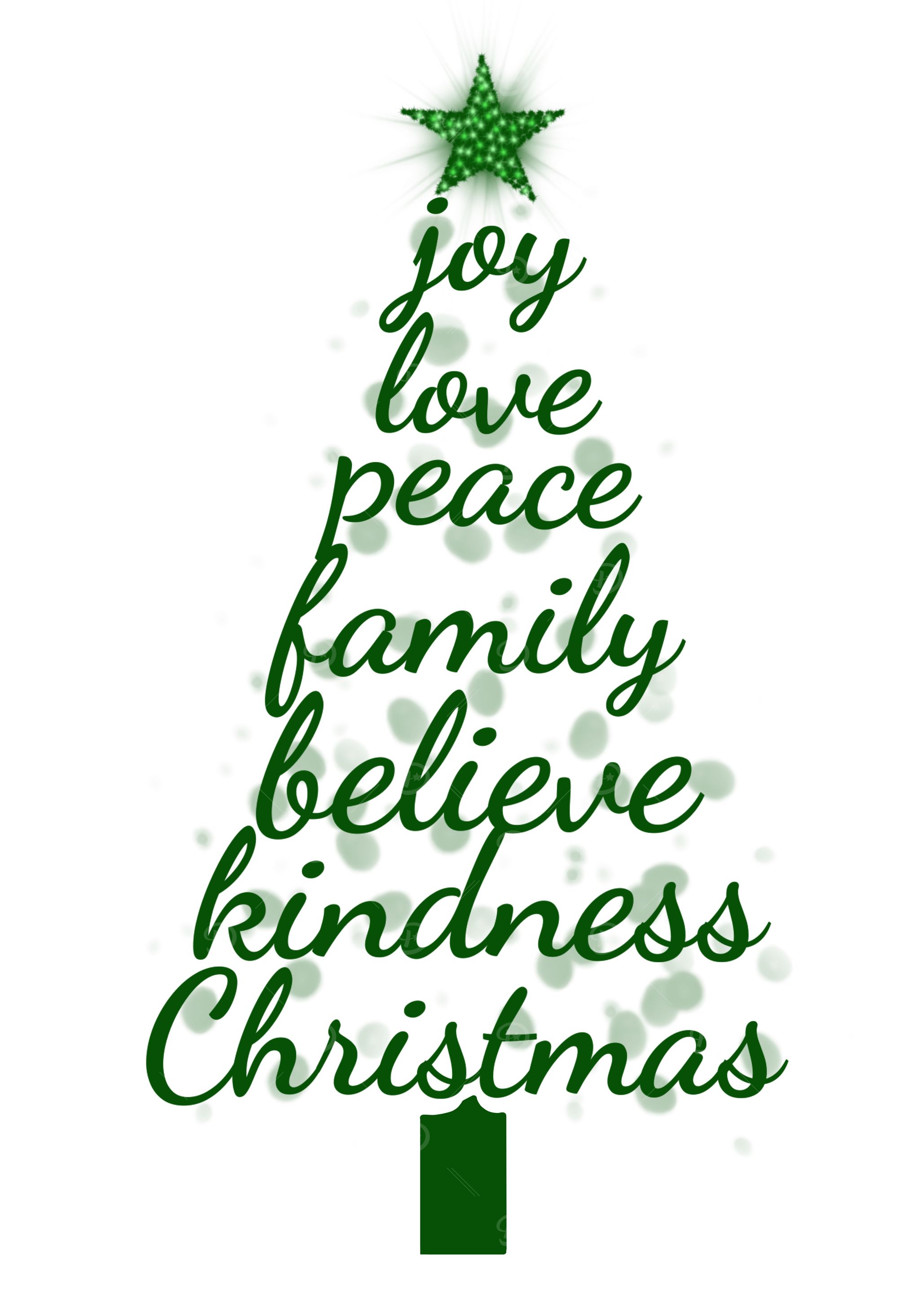 Christmas Tree Words