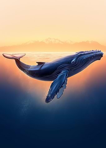 Humpback Whale Sunset