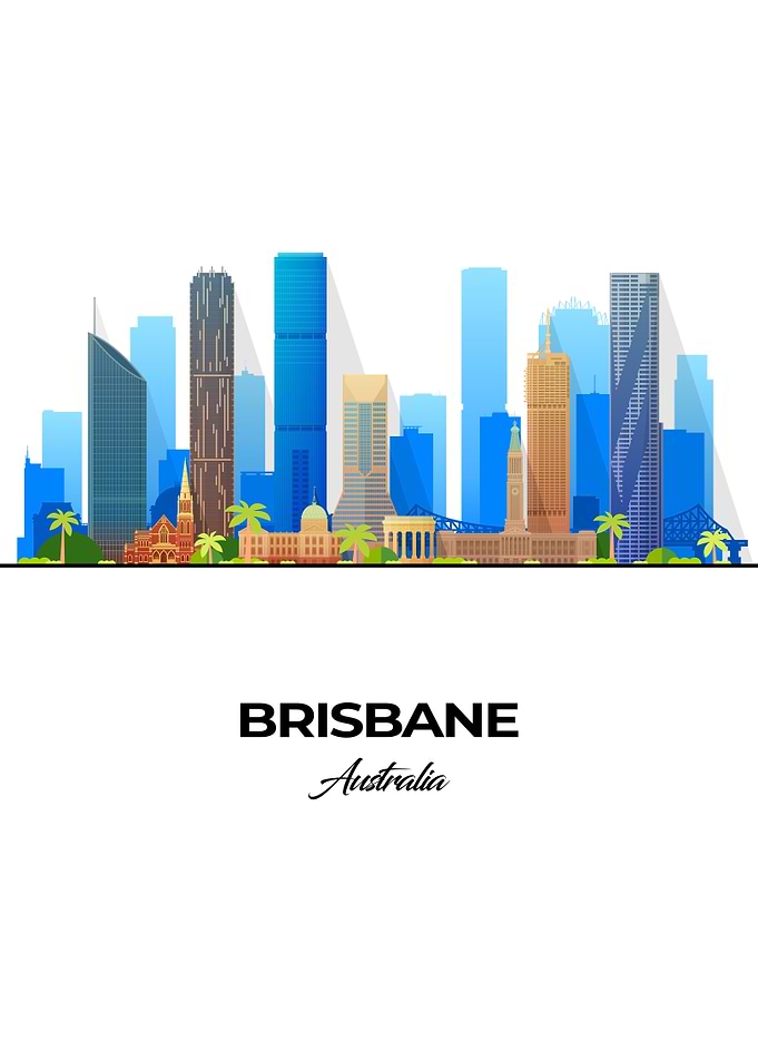 Brisbane Skyline Illustration