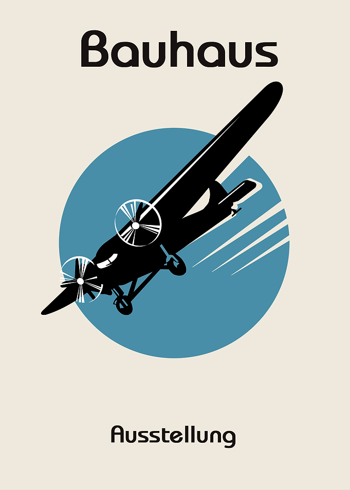Bauhaus Airplane Poster