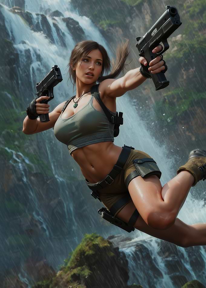 Lara Croft Action Pose