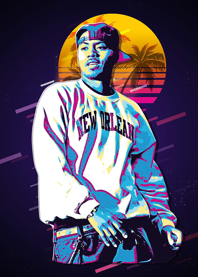 Nas Rapper Retro Portrait