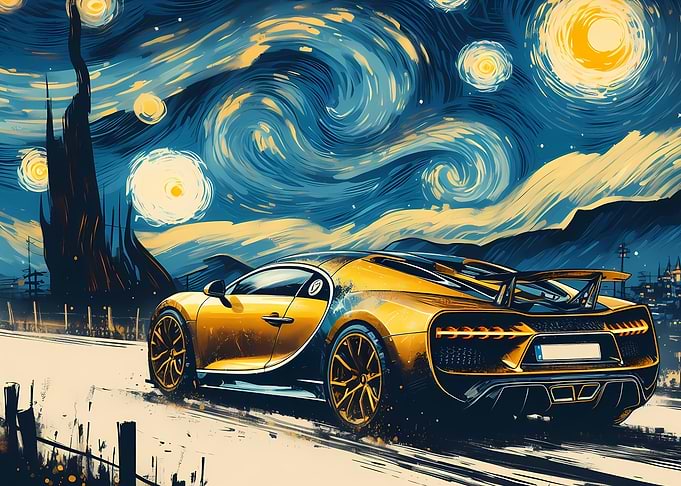 Starry Night Bugatti Chiron