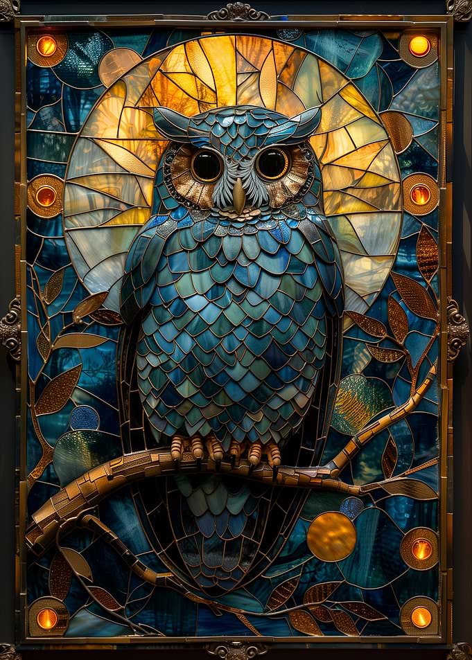 Stained Glass Owl