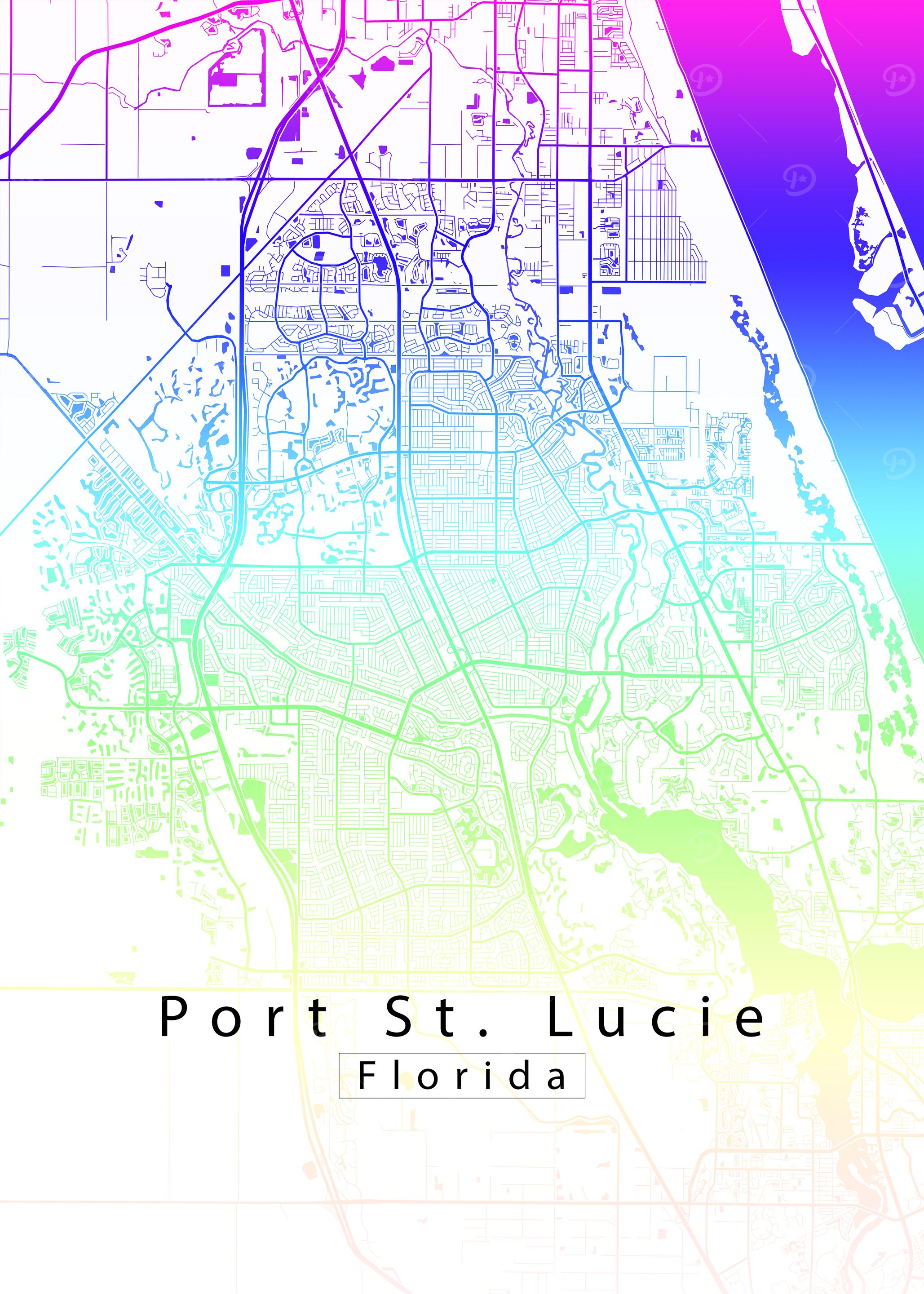 Port St. Lucie Florida Map