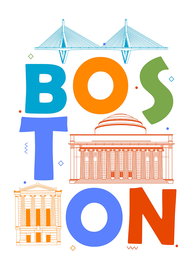 Boston Souvenir Men Massachusetts Skyline Boston