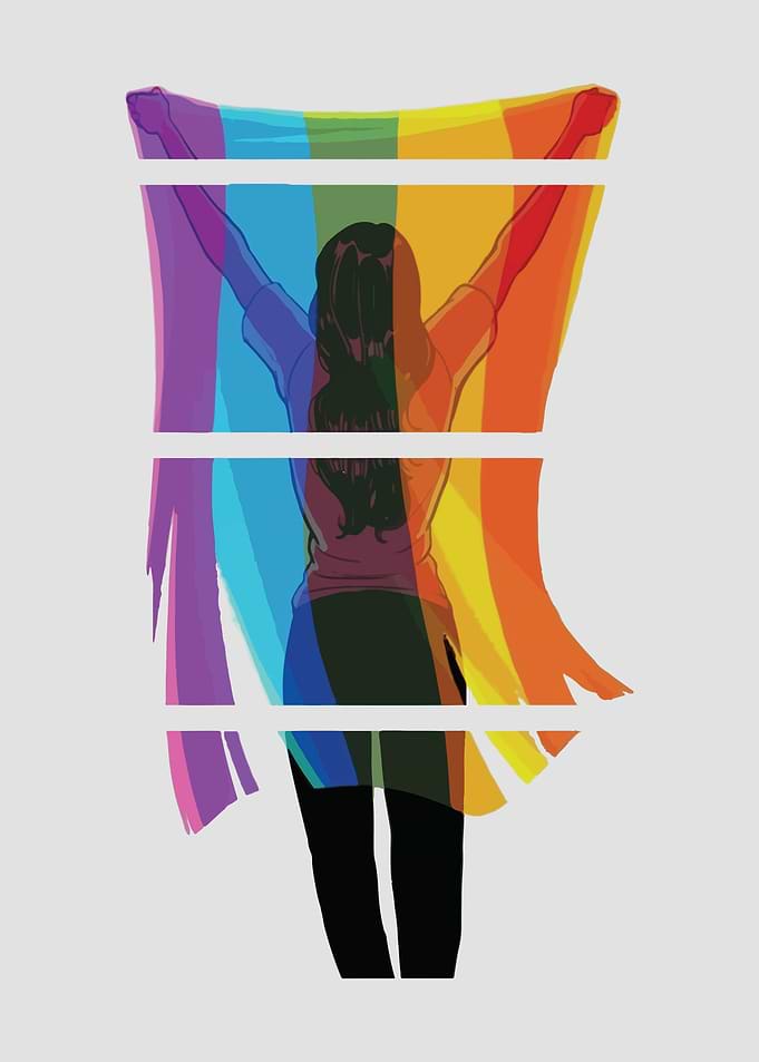 Rainbow Pride Silhouette