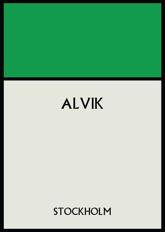 Alvik Stockholm Poster