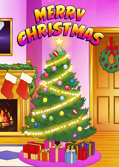 Christmas Tree Decor — metal poster wall art