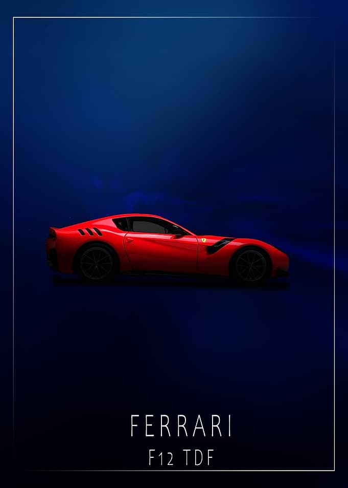 Ferrari F12 TDF Car Poster