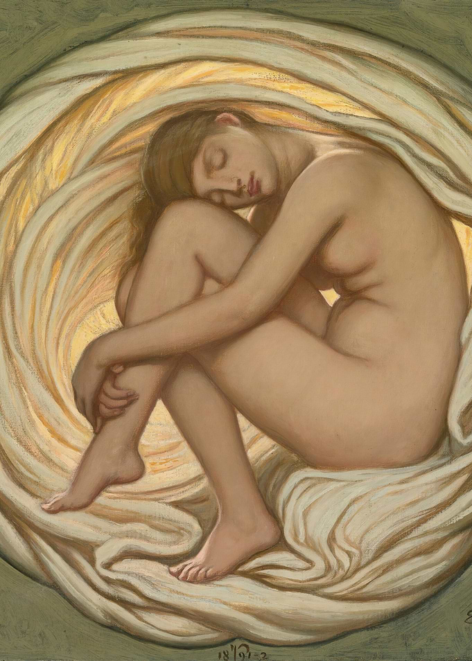 The Heart Of The Rose by Elihu Vedder Vintage Painting