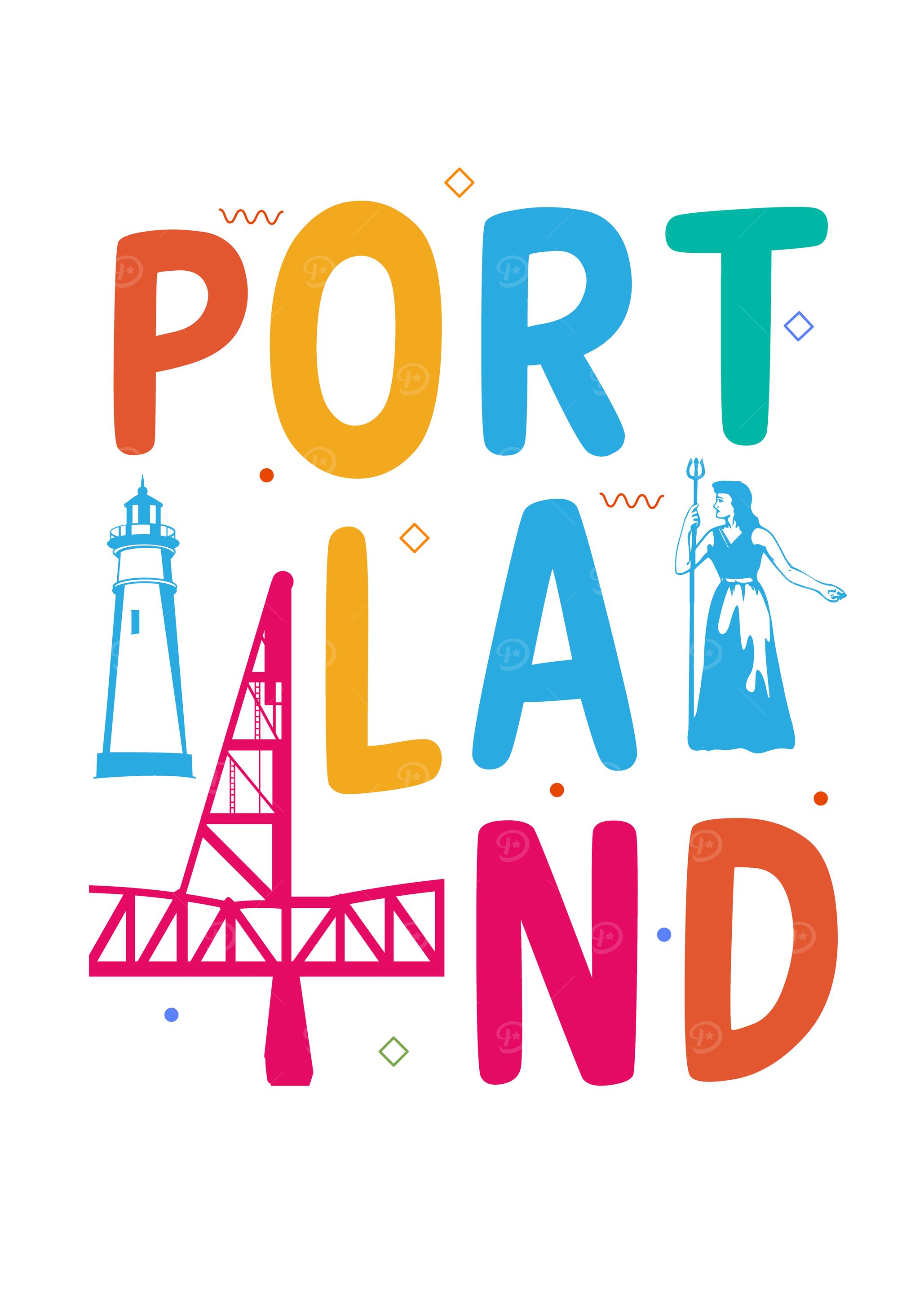 Portland Souvenir Kids Men Women Skyline Oregon Portland